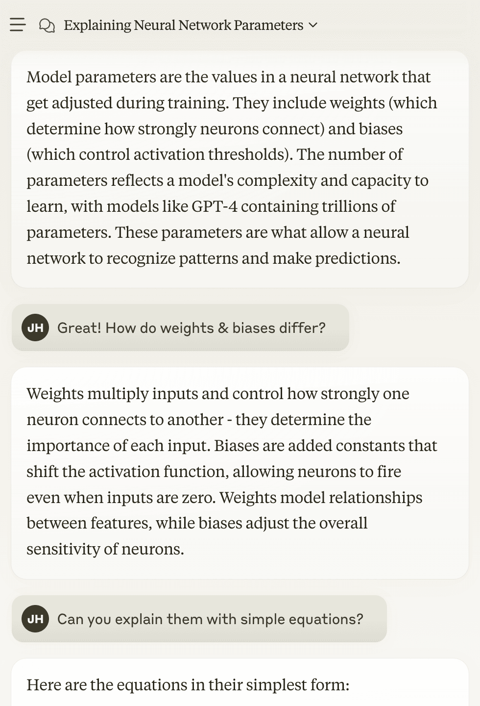 Conversation with Claude about AI models